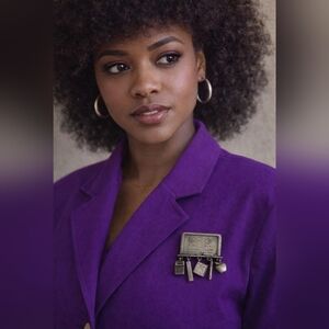 Jonette Jewelry 1980's Big & Bold Vintage Teacher Education Lapel Pin Brooch